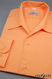 Pánská oranžová košile rozhalenka 457-10 Velikost: 36/182
