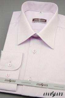 Pánská světle fialovo-růžová košile s jemnými pruhy dl. ruk. 511-33 Velikost: 42/170