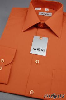 Pánská tmavě oranžová košile KLASIK s dl.ruk. 451-32 Velikost: 37/182
