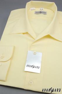 Pánská žlutá košile rozhalenka 457-5 Velikost: 42/182