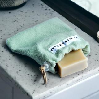 Almara Soap Textilní sáček na mýdlo Zelený