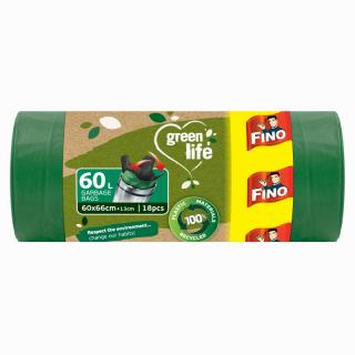 FINO Pytle na odpadky Green Life Easy pack 27μm - 60l - 18 ks