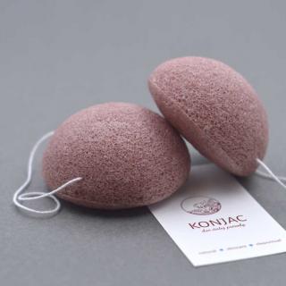 KONJAC Červená konjaková houbička s francouzským jílem na zralou pleť