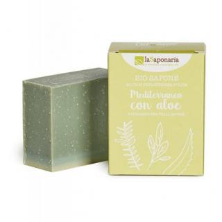 laSaponaria Tuhé olivové mýdlo BIO Středomořské bylinky s aloe 100g