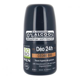 SO'BiO ÉTIC Deodorant přírodní 24h MEN Cedr 50 ml BIO
