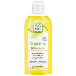 SO'BiO ÉTIC Gel čisticí proti nedokonalostem pleti Clean Yuzu 200 ml BIO
