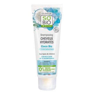 SO'BiO ÉTIC Hydratační šampon s kokosovým olejem a kyselinou hyaluronovou 250 ml BIO