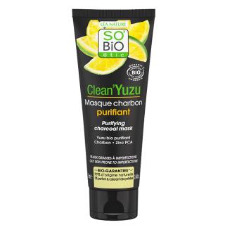 SO'BiO ÉTIC Maska pleťová čisticí s aktivním uhlím Clean Yuzu 75 ml BIO