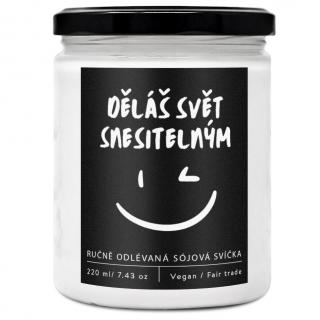 SOAPHORIA Designová handmade svíčka s vůní perníčků DĚLÁŠ SVĚT SNESITELNÝM 220 ml