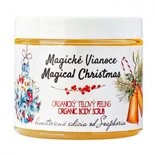 SOAPHORIA MAGICKÉ VÁNOCE Organický solný tělový peeling pro hedvábně jemnou pokožku 200 ml