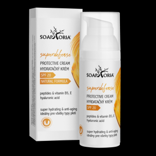 SOAPHORIA SUPERDEFENSE+ ochranný hydratační krém s SPF 20 pro všechny typy pleti (Tripeptide - 5 & Antioxidants) 50 ml Objem: 50 ml