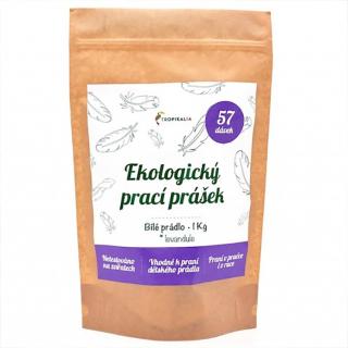 Tropikalia Ekologický prací prášek na bílé prádlo s vůní levandule 1 kg (57 praček)