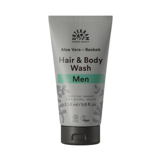 URTEKRAM Sprchový gel a šampon Men Aloe Vera a Baobab 150ml BIO