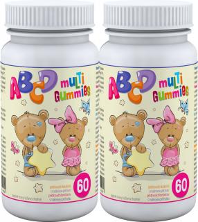 ABCD Multi Gummies 2x60 pektinových bonbónů