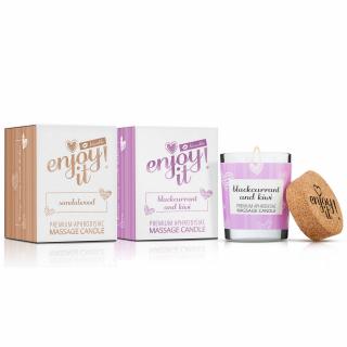 MAGNETIFICO enjoy it! masážní svíčka Blackcurrant and kiwi + Sandalwood 2x70ml