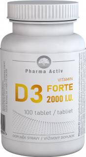 Vitamin D3 FORTE 2000 I.U., 100 tablet
