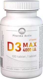 Vitamin D3 MAX 4000 I.U. 100 tablet