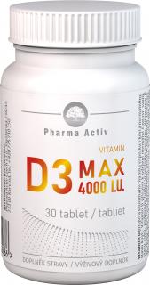 Vitamin D3 MAX 4000 I.U. 30 tablet