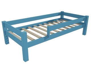 Dětská postel 8X8 01C se zábranou Barva-3: barva modrá, Rozměr: 100 x 200 cm