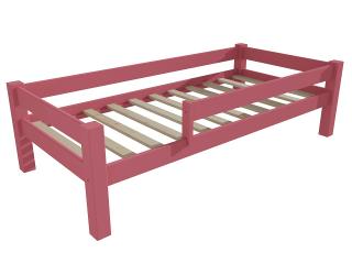 Dětská postel 8X8 01C se zábranou Barva-3: barva růžová, Rozměr: 80 x 190 cm