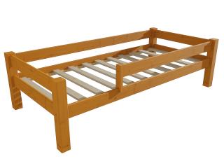Dětská postel 8X8 01C se zábranou Barva-3: moření olše, Rozměr: 80 x 190 cm