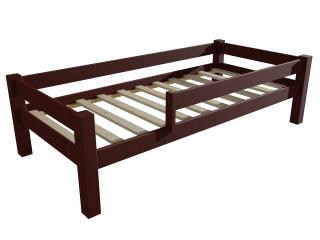Dětská postel 8X8 01C se zábranou Barva-3: moření ořech, Rozměr: 100 x 200 cm