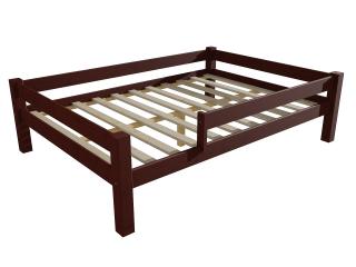 Dětská postel 8X8 01D se zábranou Barva-3: moření ořech, Rozměr: 120 x 200 cm