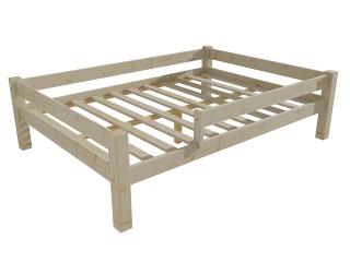 Dětská postel 8X8 01D se zábranou Barva-3: surové dřevo, Rozměr: 140 x 200 cm