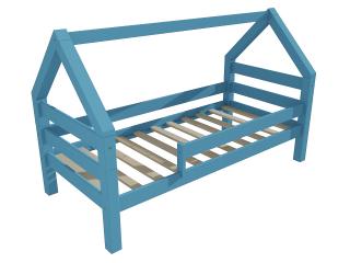 Dětská postel domeček 8X8 09B Barva-3: barva modrá, Rozměr: 90 x 160 cm