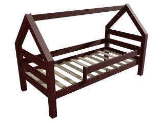 Dětská postel domeček 8X8 09B Barva-3: moření ořech, Rozměr: 90 x 160 cm