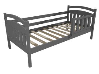 Dětská postel DP 001 se zábranou Barva-3: barva šedá, Rozměr: 80 x 160 cm