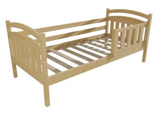 Dětská postel DP 001 se zábranou Barva-3: bezbarvý lak, Rozměr: 80 x 170 cm