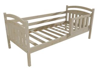 Dětská postel DP 001 se zábranou Barva-3: surové dřevo, Rozměr: 70 x 160 cm