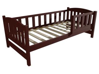 Dětská postel DP 002 se zábranou Barva-3: moření ořech, Rozměr: 70 x 160 cm