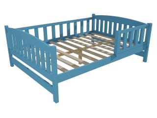 Dětská postel DP 002 XL se zábranou Barva-3: barva modrá, Rozměr: 120 x 200 cm