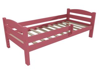 Dětská postel DP 005 se zábranou Barva-3: barva růžová, Rozměr: 80 x 180 cm