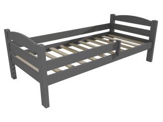 Dětská postel DP 005 se zábranou Barva-3: barva šedá, Rozměr: 80 x 160 cm