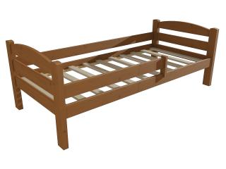 Dětská postel DP 005 se zábranou Barva-3: moření dub, Rozměr: 70 x 160 cm