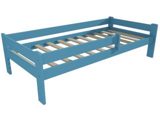 Dětská postel DP 012 se zábranou Barva-3: barva modrá, Rozměr: 70 x 160 cm