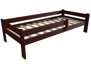 Dětská postel DP 012 se zábranou Barva-3: moření ořech, Rozměr: 70 x 160 cm