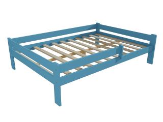 Dětská postel DP 012 XL se zábranou Barva-3: barva modrá, Rozměr: 120 x 200 cm