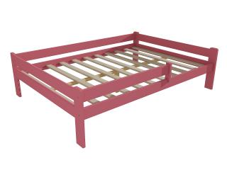 Dětská postel DP 012 XL se zábranou Barva-3: barva růžová, Rozměr: 120 x 200 cm