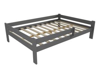 Dětská postel DP 012 XL se zábranou Barva-3: barva šedá, Rozměr: 120 x 200 cm