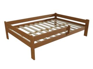 Dětská postel DP 012 XL se zábranou Barva-3: moření dub, Rozměr: 120 x 200 cm
