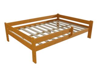 Dětská postel DP 012 XL se zábranou Barva-3: moření olše, Rozměr: 140 x 200 cm