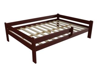 Dětská postel DP 012 XL se zábranou Barva-3: moření ořech, Rozměr: 160 x 200 cm