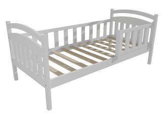 Dětská postel DP 014 se zábranou Barva-3: barva bílá, Rozměr: 70 x 160 cm