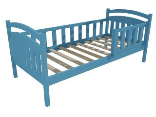Dětská postel DP 014 se zábranou Barva-3: barva modrá, Rozměr: 70 x 160 cm