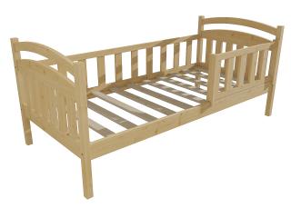 Dětská postel DP 014 se zábranou Barva-3: bezbarvý lak, Rozměr: 70 x 160 cm