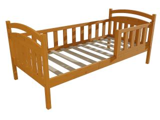Dětská postel DP 014 se zábranou Barva-3: moření olše, Rozměr: 90 x 200 cm